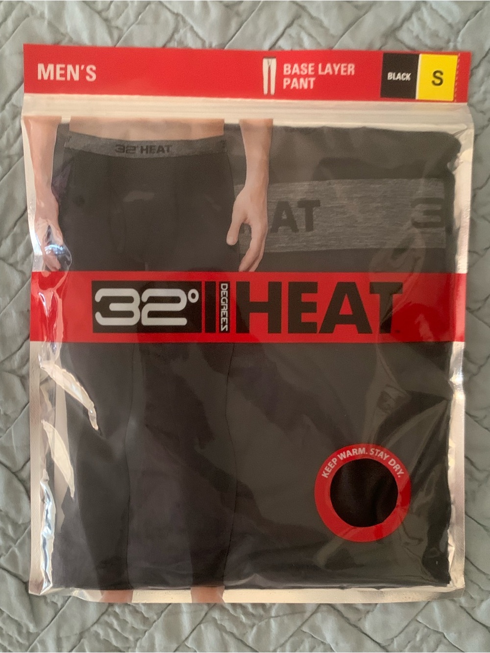 NWT 32 Degrees Men's base layer pants - Black color - Picture 1 of 2